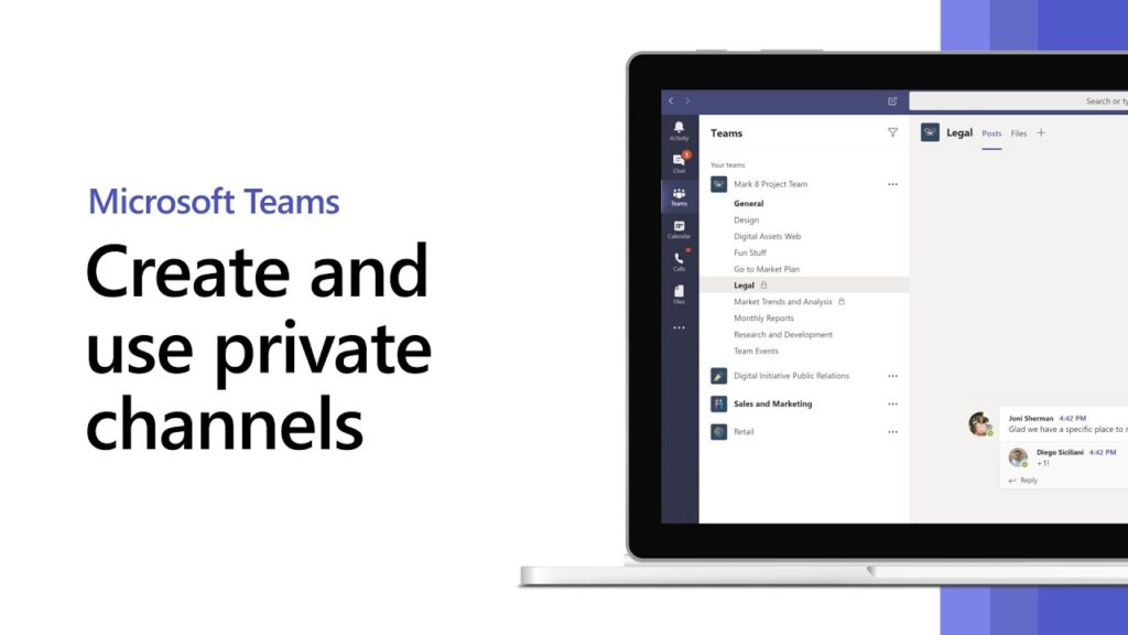 Private channels in Microsoft Teams infographic