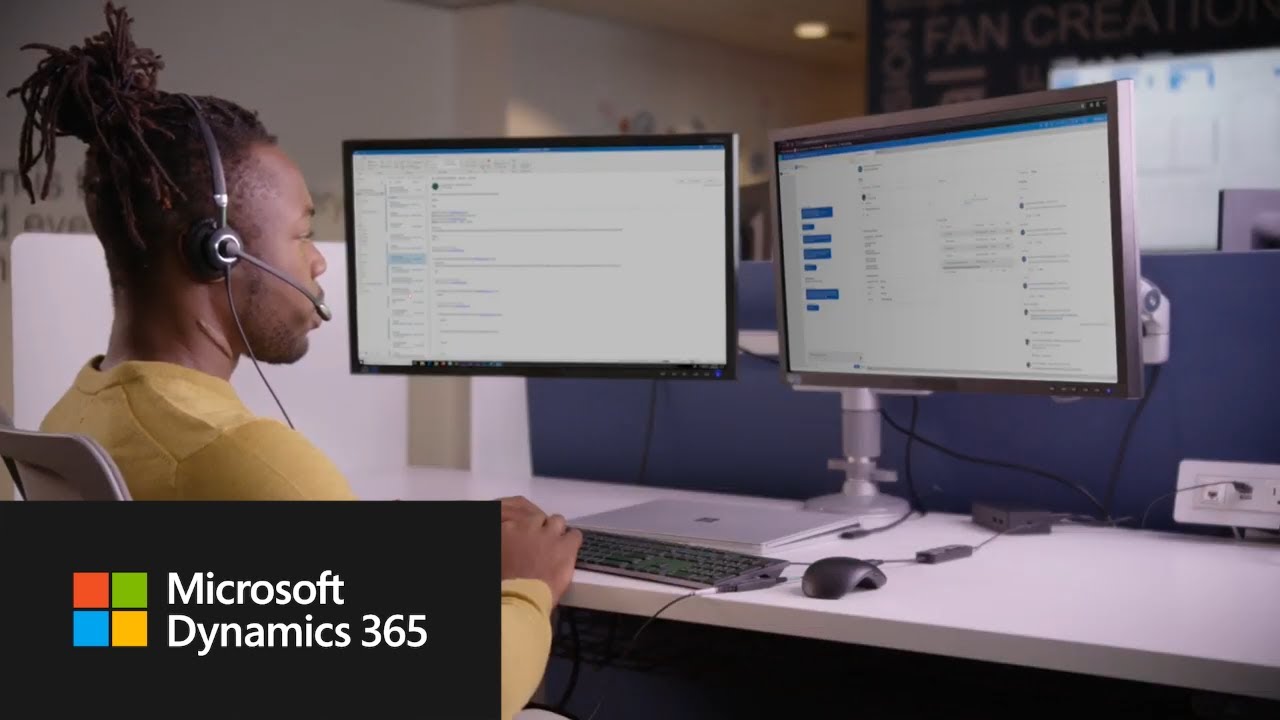 Image of user using Dynamics 365