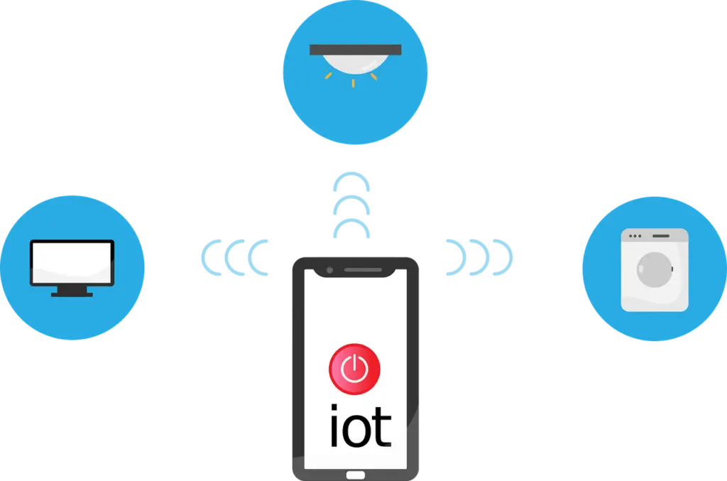 Free internet of things iot network vector